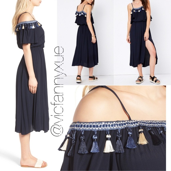 Tularosa tassel midi summer sun dress xs - Picture 1 of 4